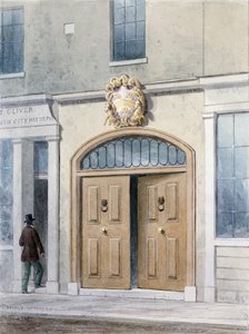 La entrada al Salón de los Fabricantes de Coches, 1854 de Thomas Hosmer Shepherd