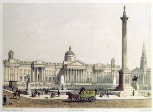 La Galería Nacional con la Columna de Nelson de Thomas Hosmer Shepherd