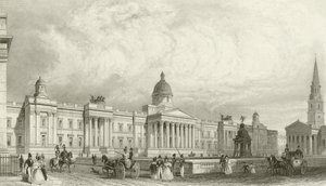 La Nueva Galería Nacional, Trafalgar Square, Londres de Thomas Hosmer Shepherd