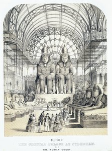 El tribunal nubio en el Palacio de Cristal en Sydenham, c.1851-1855 de Thomas Hosmer Shepherd