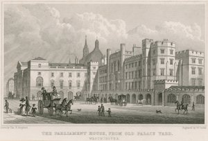 La casa del Parlamento desde el Old Palace Yard, Westminster, Londres de Thomas Hosmer Shepherd