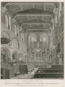 La iglesia prioral de San Bartolomé el Grande, West Smithfield de Thomas Hosmer Shepherd