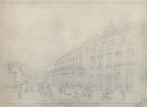 El Cuadrante, Regent Street, 1822 de Thomas Hosmer Shepherd