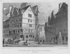 The West Bow, desde el Lawn Market, Edimburgo