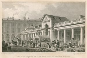 La fachada noroeste del nuevo Mercado de Covent Garden, Londres de Thomas Hosmer Shepherd