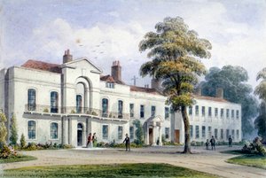 Vista de Brompton Lodge, Kensington, Londres, 1857 de Thomas Hosmer Shepherd