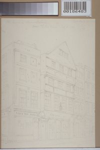 Vista de casas antiguas en Chancery Lane, 1853 de Thomas Hosmer Shepherd
