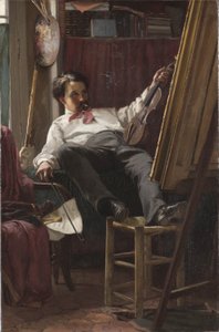 Autorretrato del artista en su estudio