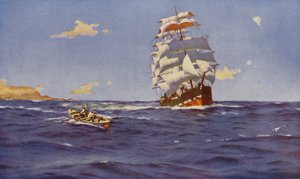 Fuera de Valparaíso (litografía en color) de Thomas J. Somerscales
