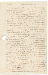 Carta autógrafa a John Page, Filadelfia, 30 de julio de 1776 de Thomas Jefferson