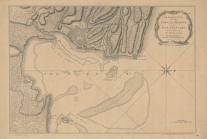 Plano auténtico de la ciudad y el puerto de Cap-François, en la isla de Santo Domingo. LOC 73695949 de Thomas Jefferys
