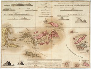 Las Islas Vírgenes en encuestas inglesas y danesas de Thomas Jefferys