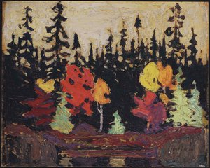 Abeto negro y arce, 1915 de Tom Thomson