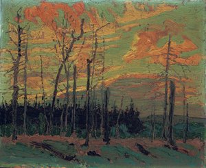 Tierra quemada al atardecer, 1915 de Tom Thomson