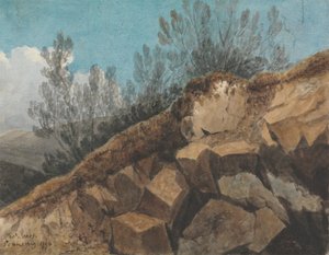 Estudio de rocas, cerca de Pencerrig, Gales