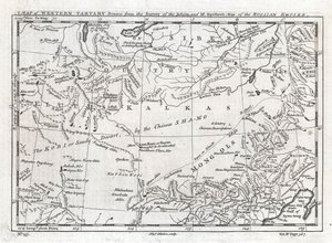 Un mapa de Tartaria occidental extraído del estudio de los jesuitas y del mapa del Imperio ruso del Sr. Kyrillow.
