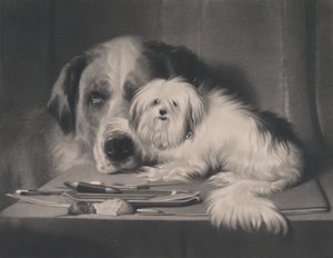 El perro-león de Malta--El último de su tribu, 1844 de Thomas Landseer