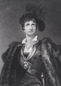 John Philip Kemble como Hamlet, grabado por G. Adcock de Thomas Lawrence