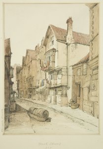 Calle Trasera, mirando al norte de Thomas Leeson the Elder Rowbotham