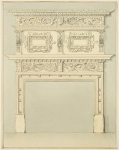 Chimenea en la Habitación Inferior, 9 Small Street de Thomas Leeson the Elder Rowbotham