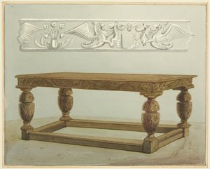 Mesa del consejo en la Gran Sala de la Casa de la Moneda, ahora Hospital de San Pedro de Thomas Leeson the Elder Rowbotham