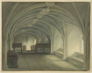 Cripta de la Iglesia de San Juan, mirando al Oeste de Thomas Leeson the Elder Rowbotham