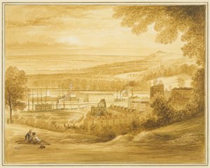 Cuenca de Cumberland vista desde el campo cerca de la iglesia de Clifton de Thomas Leeson the Elder Rowbotham