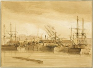 Muelle de Wapping Oriental, mostrando el barco 