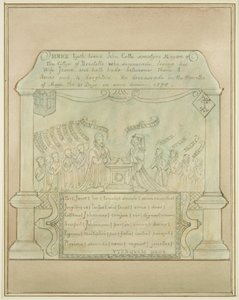 Placa mural de John Cutte en la Iglesia de Burnett de Thomas Leeson the Elder Rowbotham