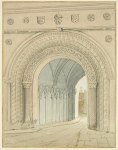Vista norte del arco de la Puerta del Colegio de Thomas Leeson the Elder Rowbotham