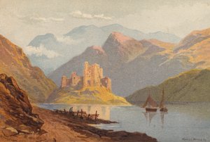Escocia, Castillo de Eilean-Donan (litografia en color) de Thomas Leeson the Elder Rowbotham