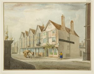 Lado sur de King Street con Llandoger Trow de Thomas Leeson the Elder Rowbotham
