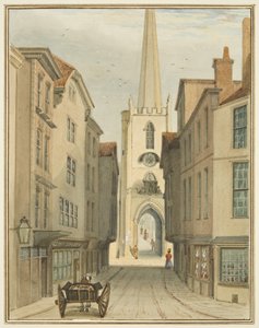 Torre de St John y parte de Christmas Street de Thomas Leeson the Elder Rowbotham
