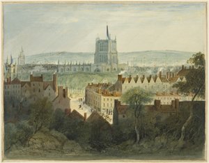 La Catedral, College Green y College Street de Thomas Leeson the Elder Rowbotham
