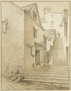 Los escalones que conectan Griffin Lane y Church Lane de Thomas Leeson the Elder Rowbotham