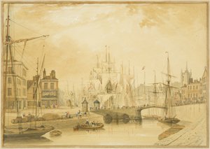 Vista del Puente Levadizo (Puente de San Agustín) y parte del Frome de Thomas Leeson the Elder Rowbotham