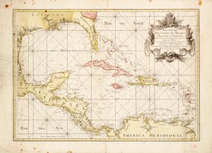 Carta del Golfo de México por de la Cruz de Thomas Lopez