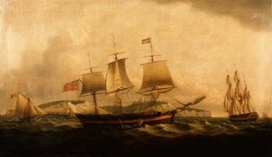 Embarcaciones frente a Dover de Thomas Luny