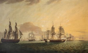 El "General Goddard" capturando indios orientales holandeses, finales del siglo XVIII - principios del XIX (óleo sobre lienzo)