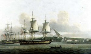El "Leda" en dos posiciones frente a Greenwich
