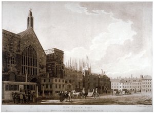 New Palace Yard y la entrada al Westminster Hall, Londres, 1782 de Thomas Malton II