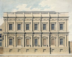 Vista de la Casa de Banquetes en Whitehall, Westminster, c.1790 de Thomas Malton Jnr.