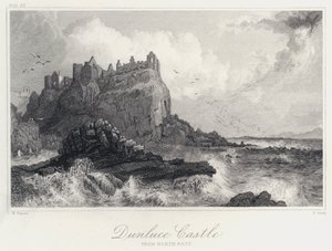 Castillo de Dunluce, desde el noreste de Thomas Mann (after) Baynes