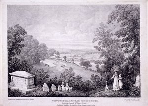 Vista general de Hampstead, Londres, 1822