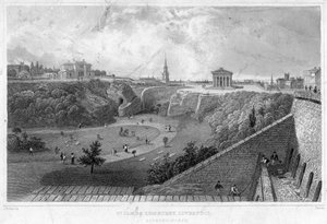 Cementerio de St James, Liverpool, mirando al norte, siglo XIX de Thomas Mann Baynes