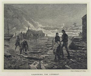 Lanzamiento del bote salvavidas de Thomas Marie Madawaska Hemy