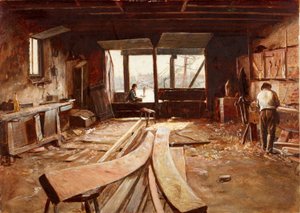El taller del constructor de barcos de Thomas Marie Madawaska Hemy