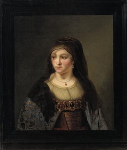 Retrato de una dama con velo de Thomas Mathisen