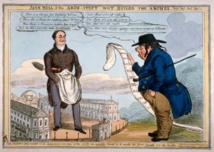 John Bull y el arquitecto que construye los arcos, etc., 1829 de Thomas McLean