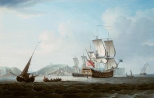 Un dos puentes y otros barcos frente a Dover de Thomas Mellish
